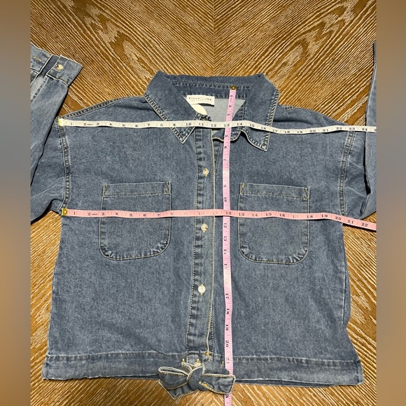 NWT First Love|Denim Button Down|Size Small - Picture 5 of 6